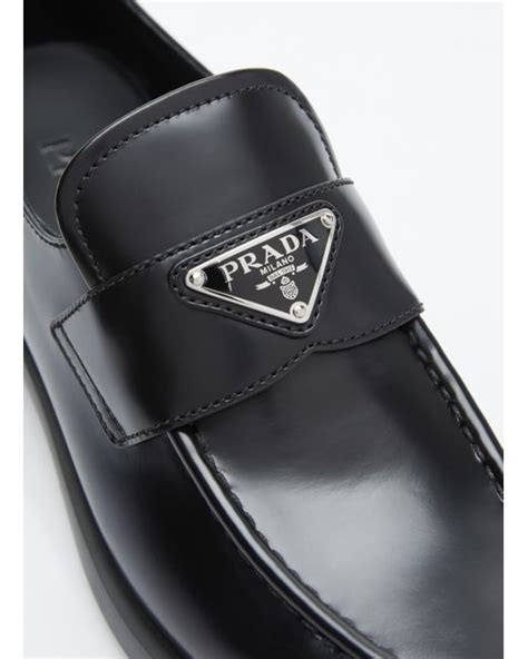 lncc prada|Prada Women's Brushed Leather Loafers in Black .